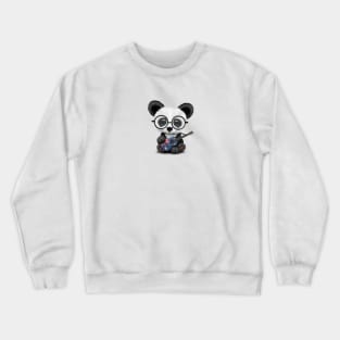 Baby Panda Playing Australian Flag Guitar Crewneck Sweatshirt